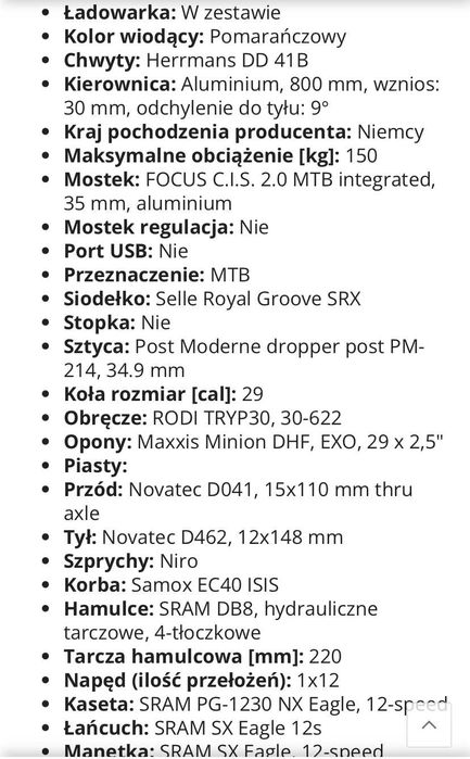 Focus Sam2 6.7 Rozmiar Ramy M, niecałe 300km