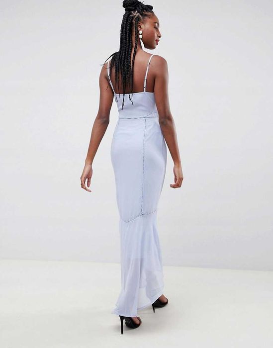 Sukienka Maxi Letnia, na Wesele, Szyfon Asos r 38