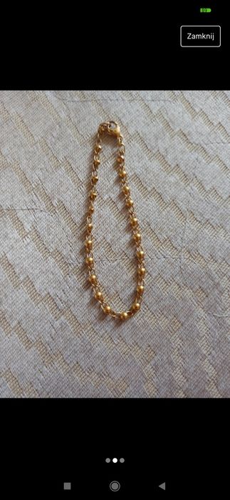 Pozłacana bransoletka na rękę