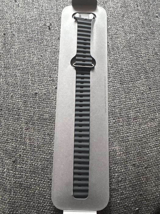 Apple 49mm Navy Ocean Band Extension - Natural Titanium Finish