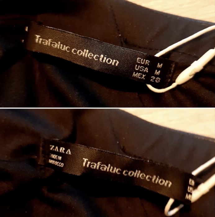 Sylwester impreza Zara asymetryczna czarna sukienka rozm.M eko skóra