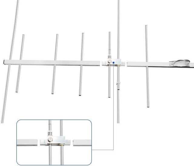 Двухдиапазонная антенна Yagi AY04 136-174/400-470 МГц (2 метра/70 см ...