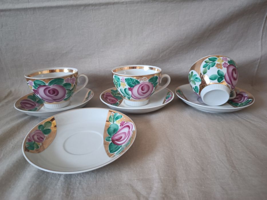 Чайные пары фарфоровые