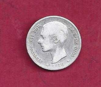 ESPANHA  1  PESETA   1876   PRATA