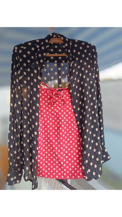 ASOS Bluzka vitange w groszki śliczna