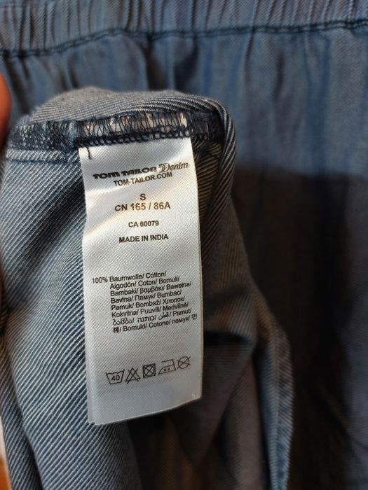 Jeansowa sukienka Tom Tailor 36/S dżinsowa prosta sukienka krótka 38/M