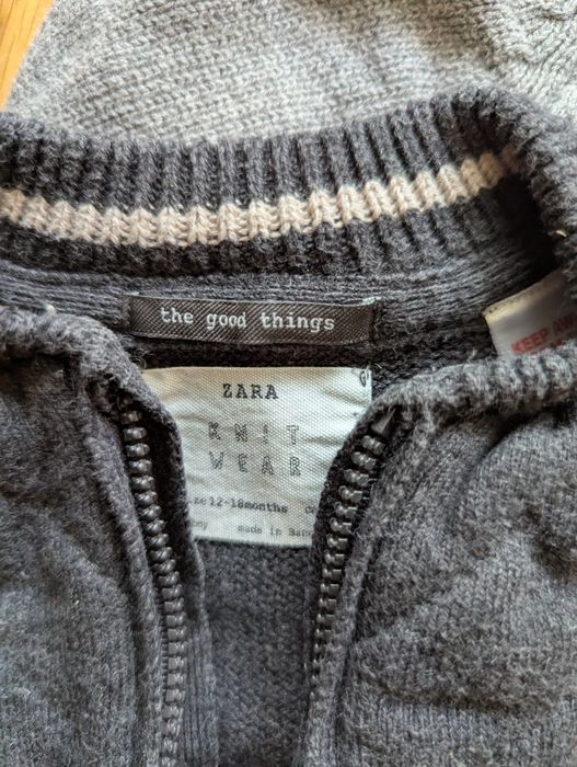 Zara rozpinany sweterek 2 sztuki  80