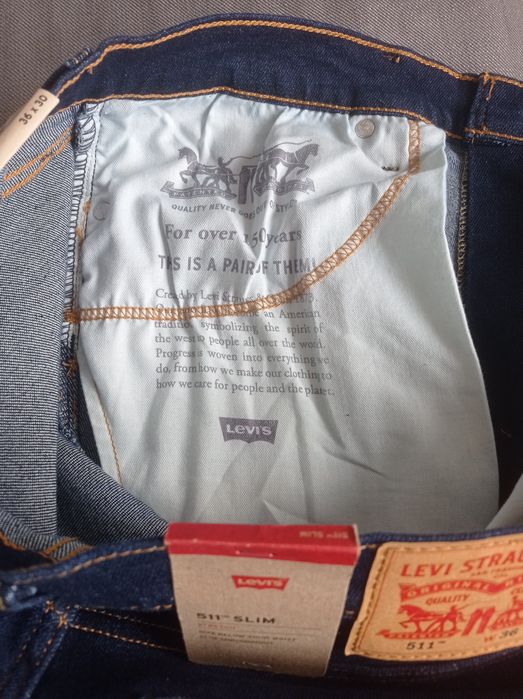 Oryginalne spodnie jeansowe Levis 511 Slim Stretch 36/30 TANIO