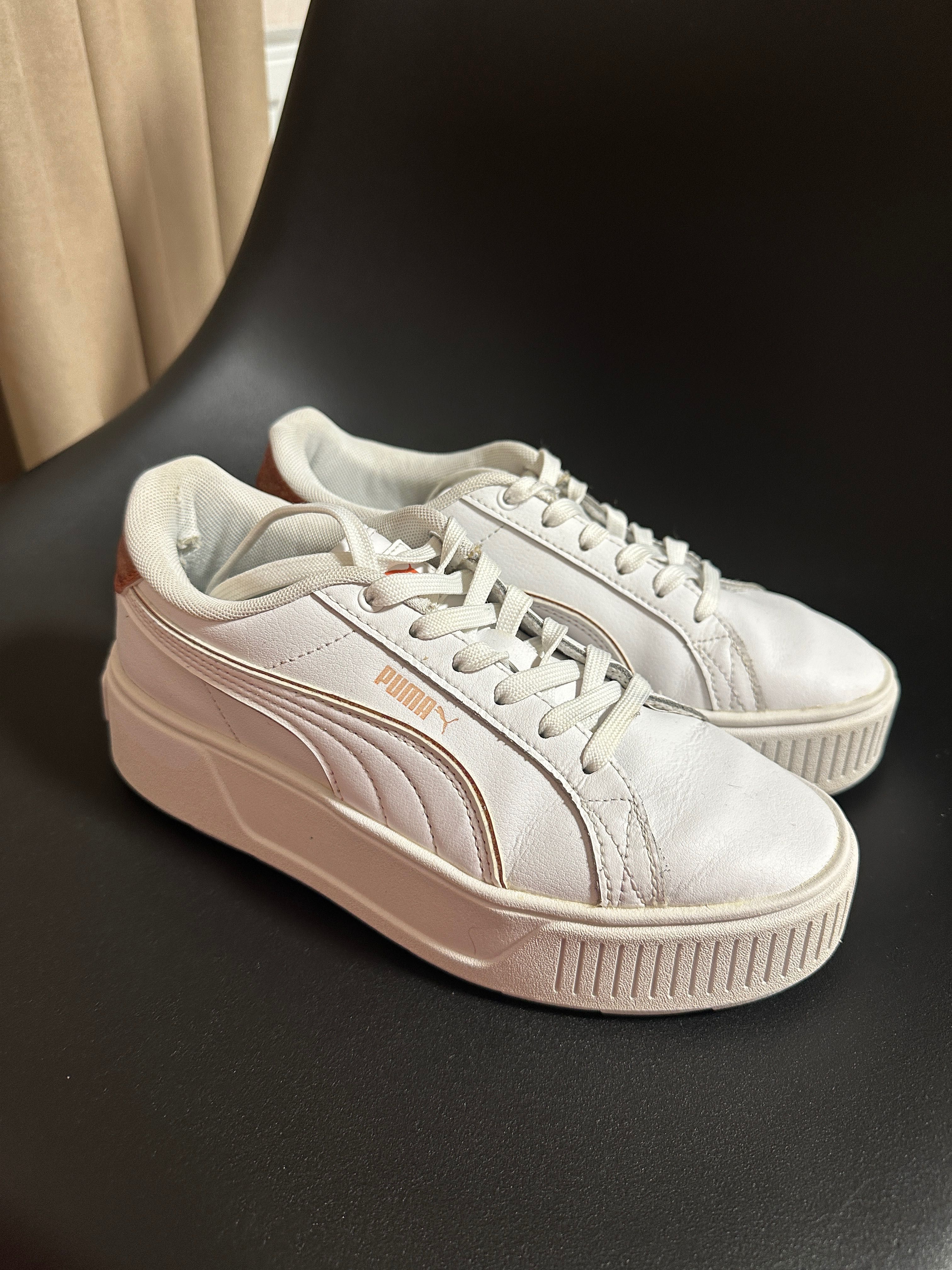 Puma gold and white cheap