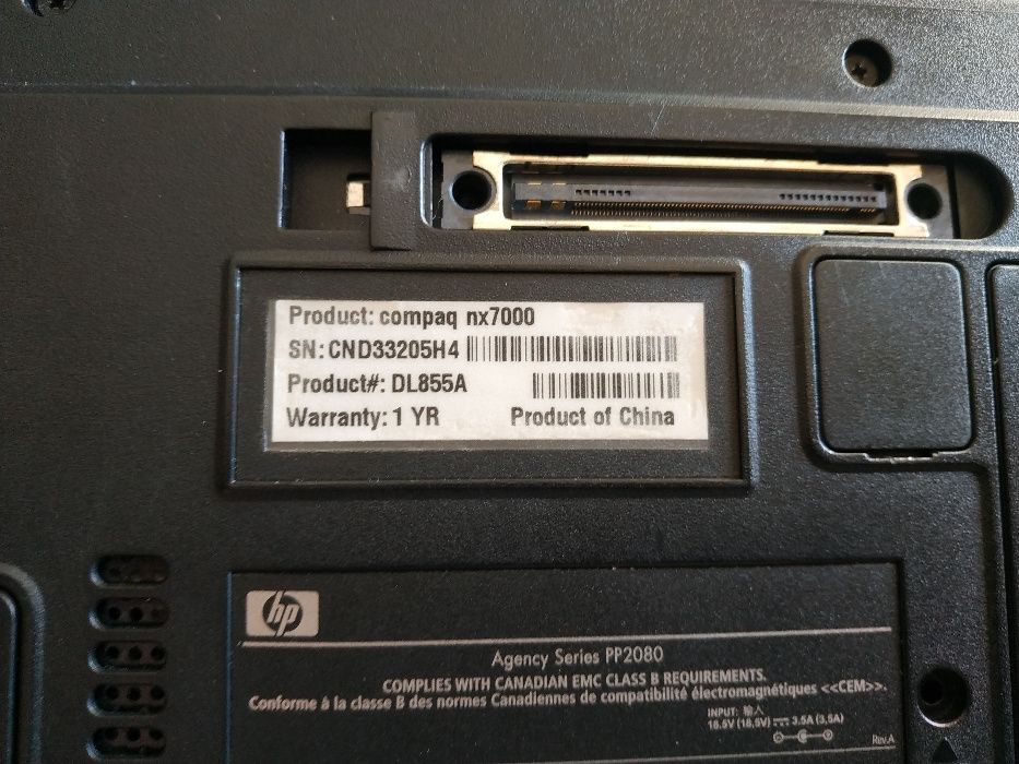 HP Compaq NX7000 Laptop64550231606529123