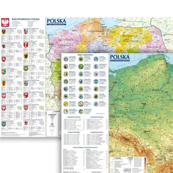 Polska mapa ogólnogeo. i administr. 1:1/400, 000 B2 praca zbiorowa Rok