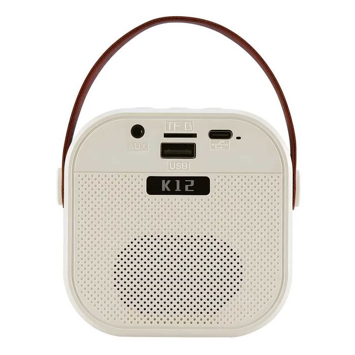 Портативная беспроводная колонка караоке K12 с подсветкой, 2 микрофона