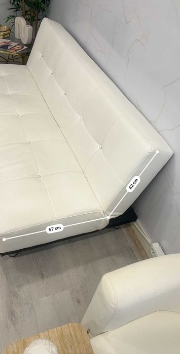 Sofá-cama branco