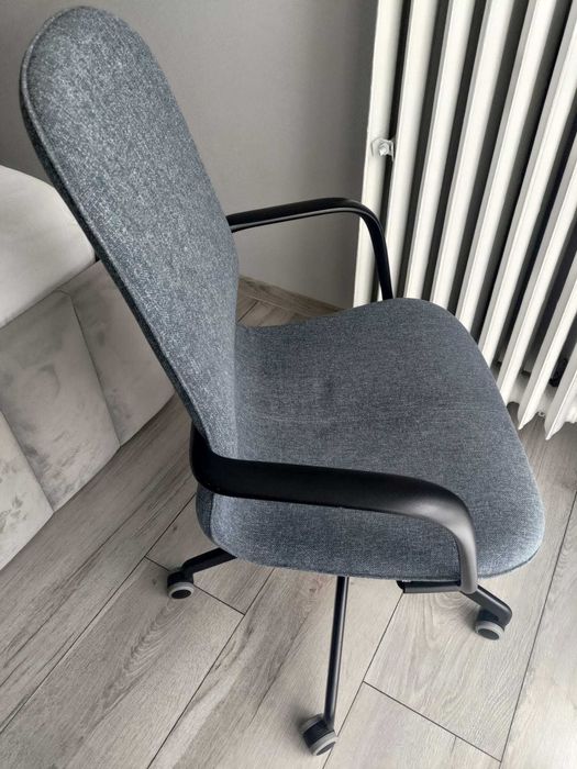 Fotel obrotowe krzesło biurowe LANGFJALL IKEA niebieski