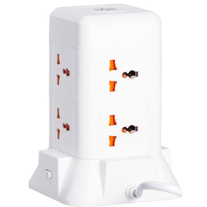 Мережевий фільтр-подовжувач ВЕЖА 6 розеток LED-лампа 3USB+1PD 4,8 метр