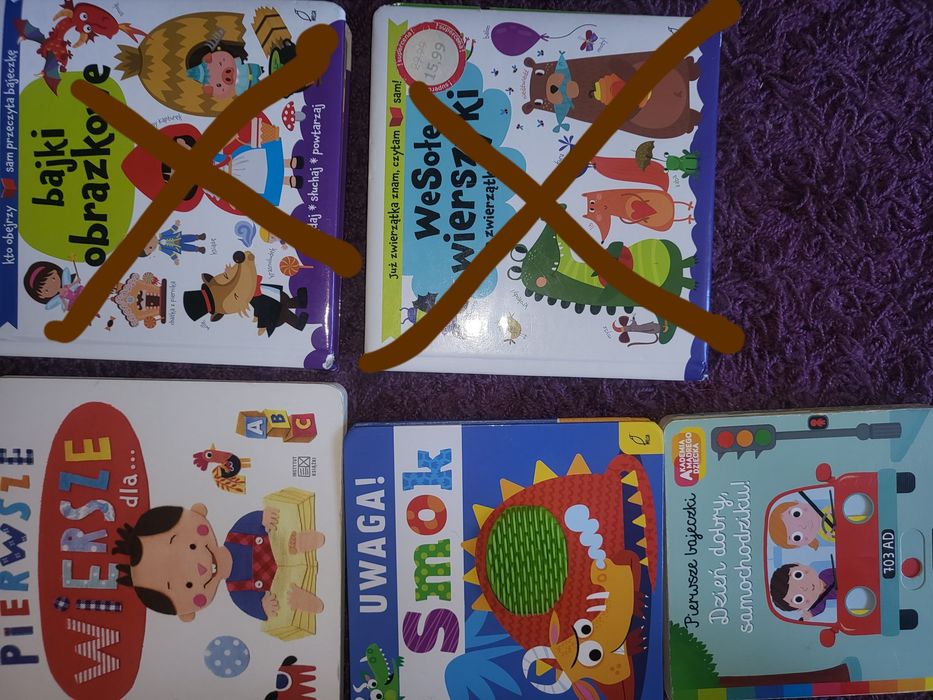 19 szt. książki mix dla dzieci od 1 do 3 lat - sensoryczne, dotykanki,