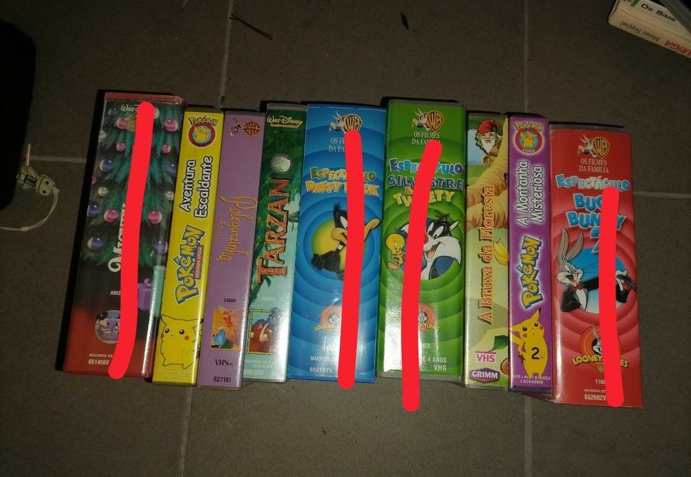 Cassetes VHS filmes animação