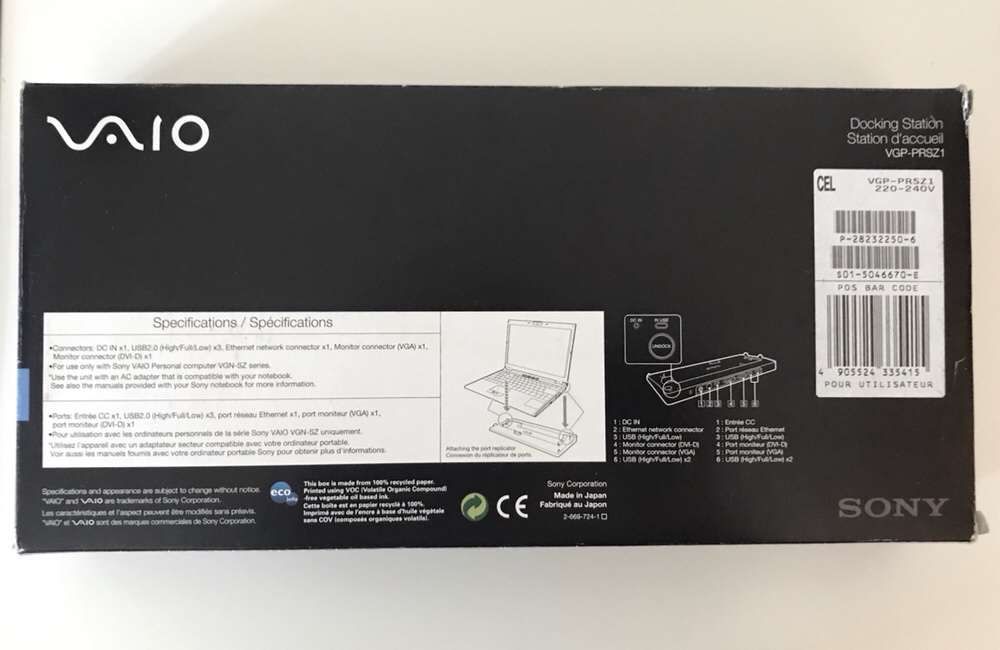 Docking Station Sony Vaio VGP-PRSZ1