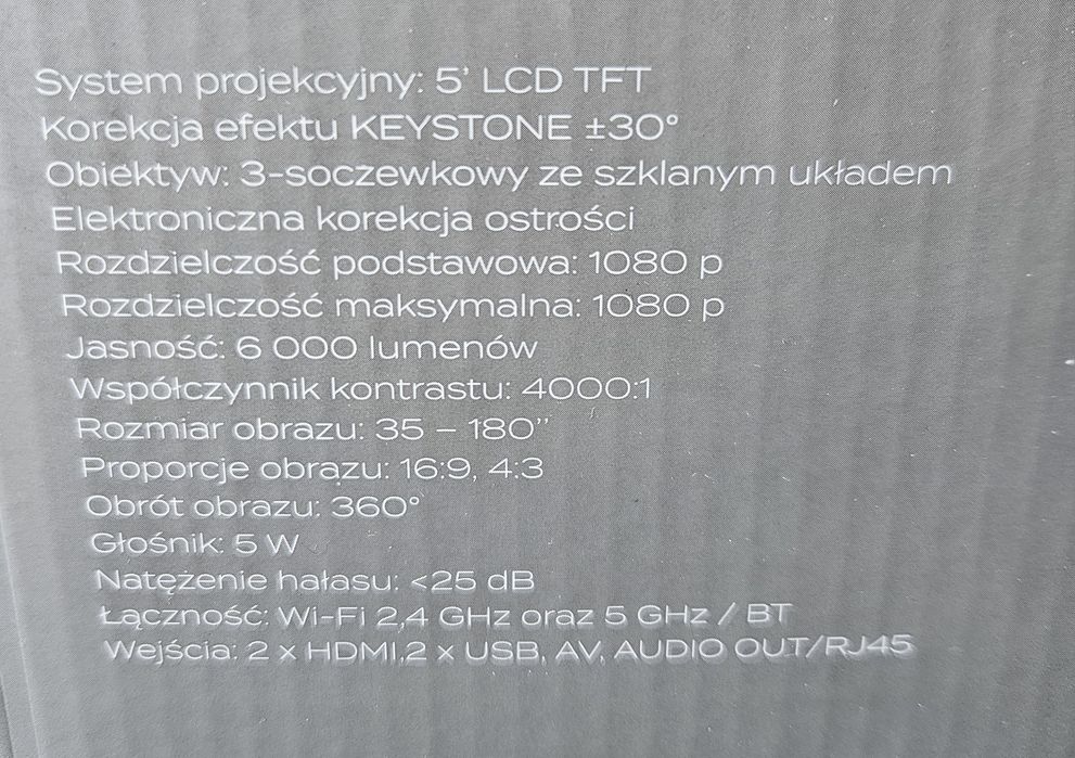 Projektor Overmax Multipic 5.1  nieużywany