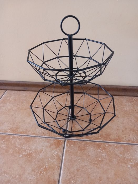 stojak na owoce warzywa kosz metalowy czarny