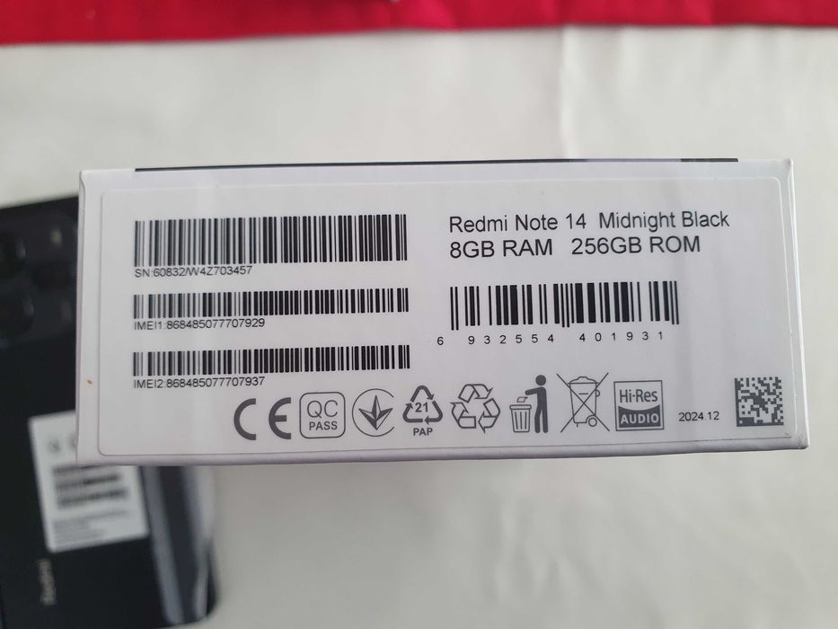 Smartfon Xiaomi Redmi Note 14  8/256GB Midnight Black
