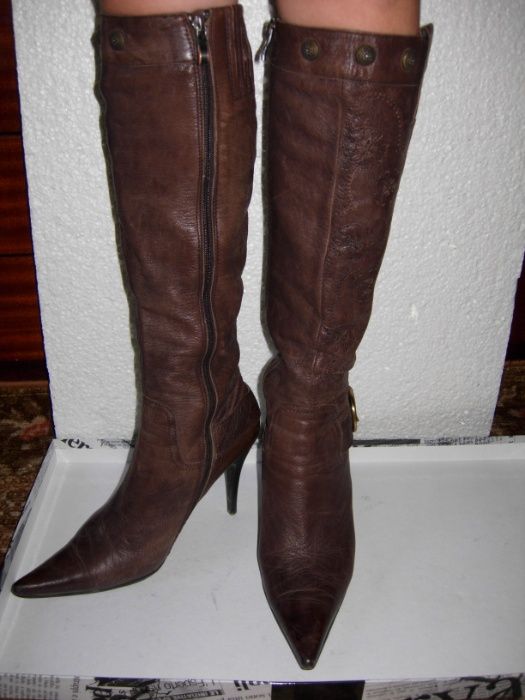 Сапоги женские кожаные 38 р.