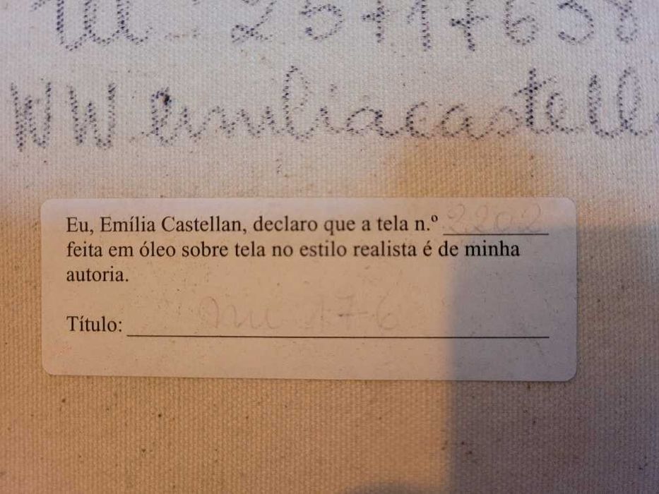 Emília Castellan - Nú masculino - óleo sobre tela 90cm x 40cm