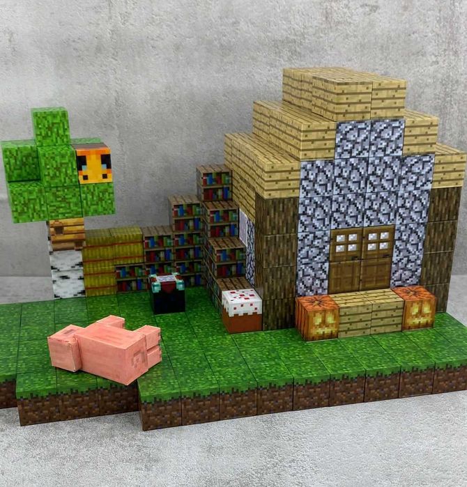 Магнітний конструктор Minecraft/Магнітні блоки Майнкрафт (1950блоків)