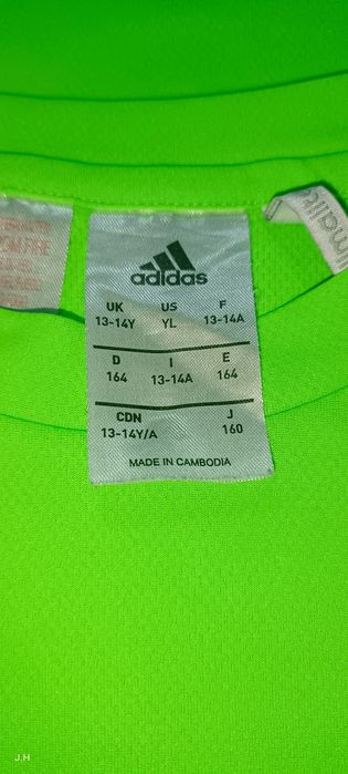 Koszulka sportowa soczysta zieleń. Adidas