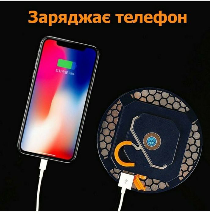 Портативний кемпінговий LED ліхтар MOS-14 з акумулятором 9900 мАг