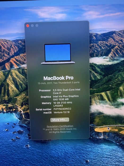 Macbook Pro 13” 2017