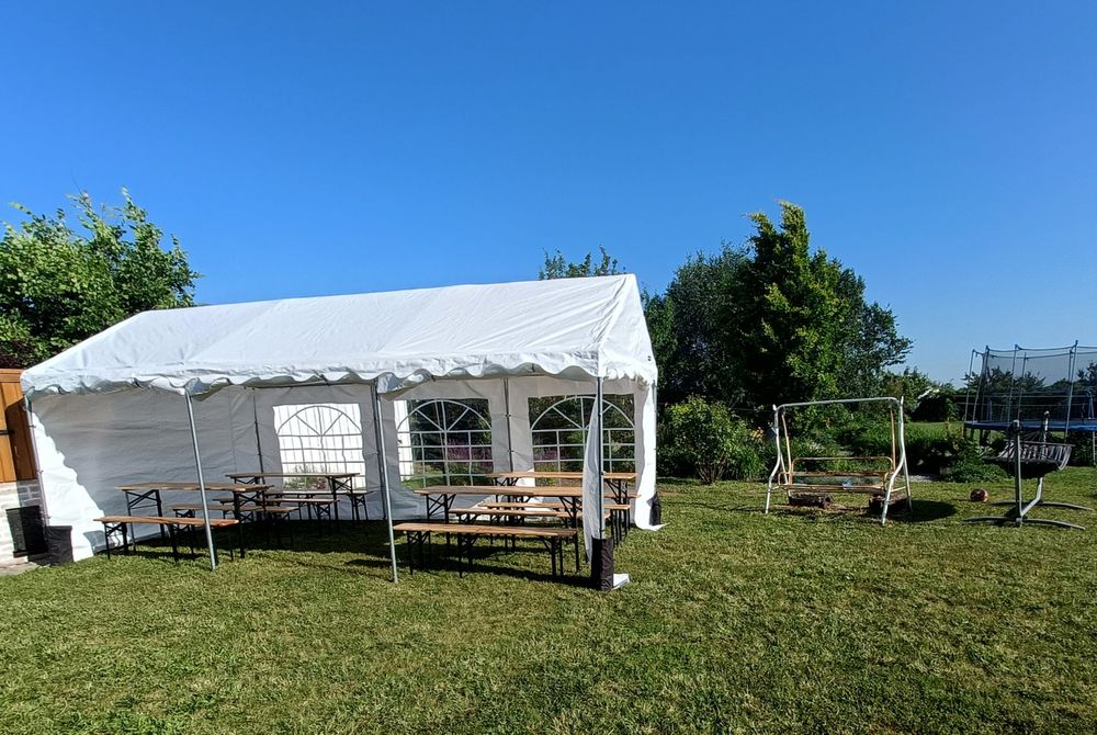 Wynajem namiotu na imprezę, namiot 3x3m 3x6m 4x10m *Ławki*stoły*
