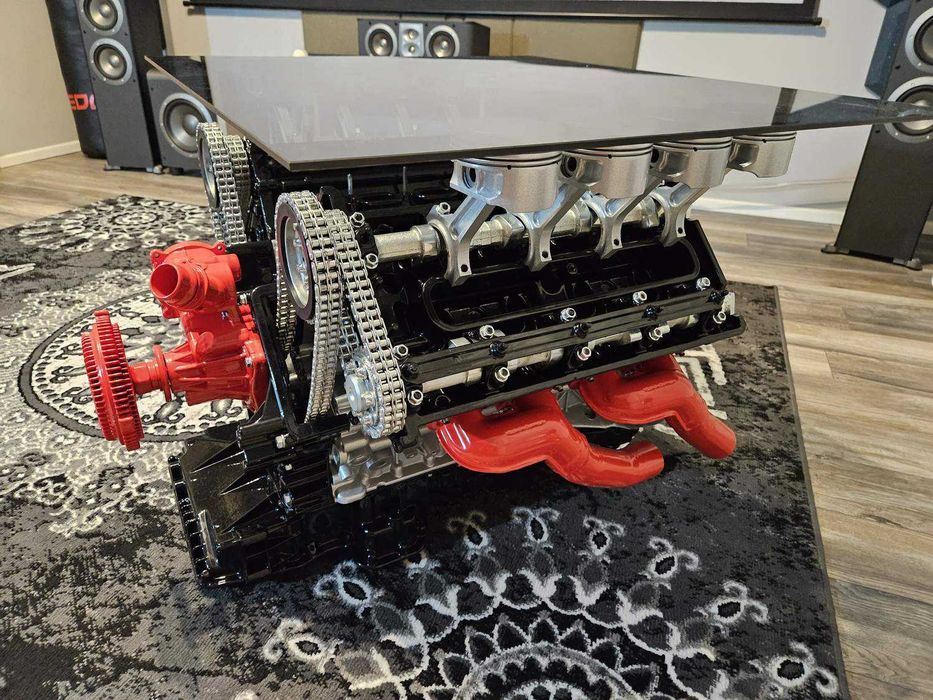 stolik z silnika v8 stół ława blat bmw blok
