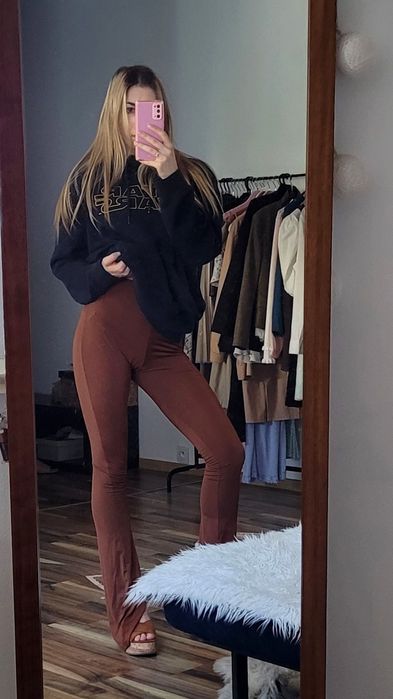 spodnie legginsy wysoki stan PRETTYLITTLETHING
