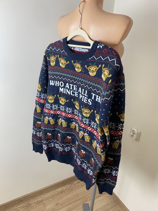 Sweter świąteczny Tu rozmiar S sesja renifer mikołaj