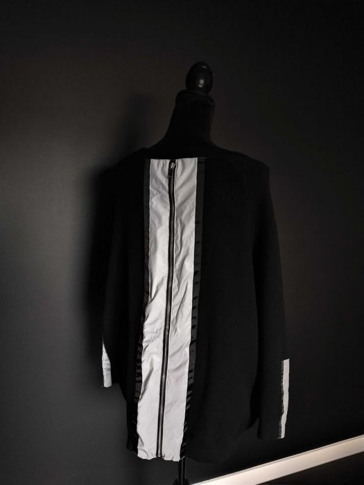 Zara Knit sweter oversize czarny z zamkiem M/L