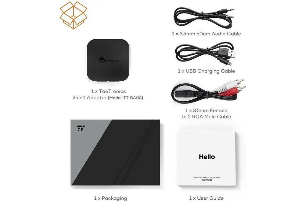 Беспроводной Bluetooth аудио приемник/передатчик TaoTronics TT-BA08