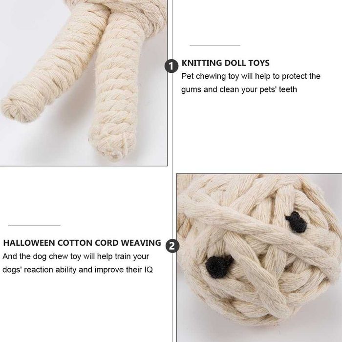 Szarpak dla psa mega mocny bawełniany zestaw 23cm