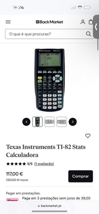 Máquina de calcular gráfica TI-82