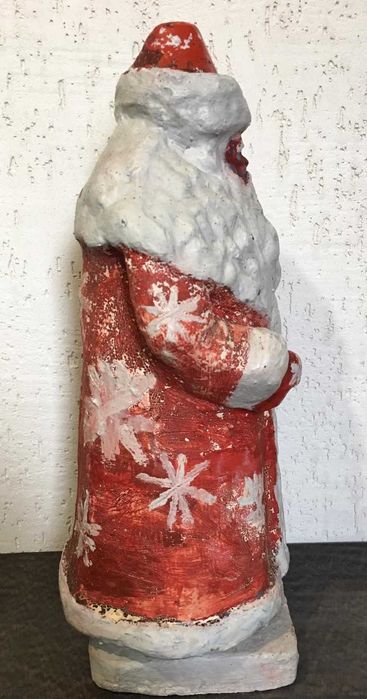 Редкий Антикварный Дед Мороз (49 см) — Гипсовая Копилка, 40-50 годов