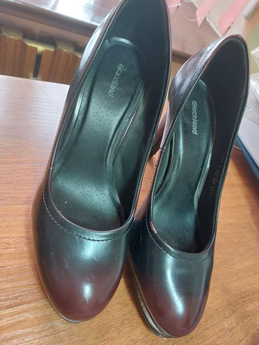 Buty półbuty damskie Graceland r.38 czarny/ciemny bordo