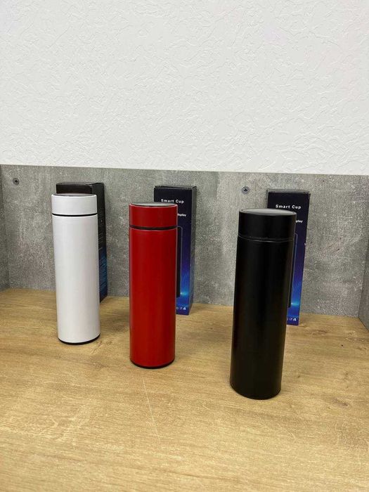 Розумний ТЕРМОС з датчиком температури! Тримає до 18 годин Термокружка