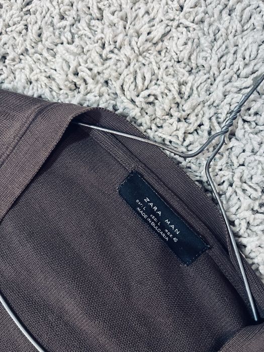 Sweter meski zara kardigan brazowy rozm L zara