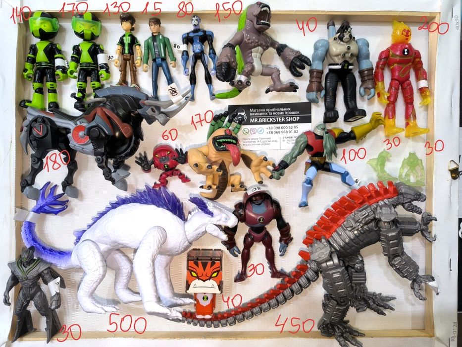 Фігурки рейнджеры фигурки скуби-ду хи-мен бен 10 годзилла атом гормиты