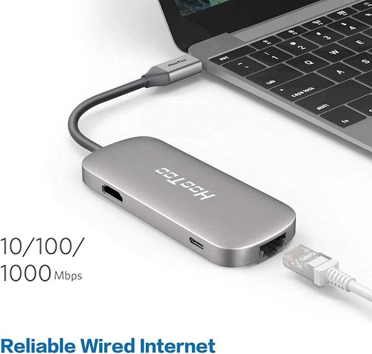 Адаптер Xiaomi HooToo HT-UC007 USB-C для Mac та PC w/HDMI, Ethern, OTG