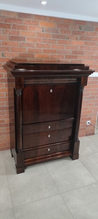 Ekskluzywna sekretera biedermeier antyk