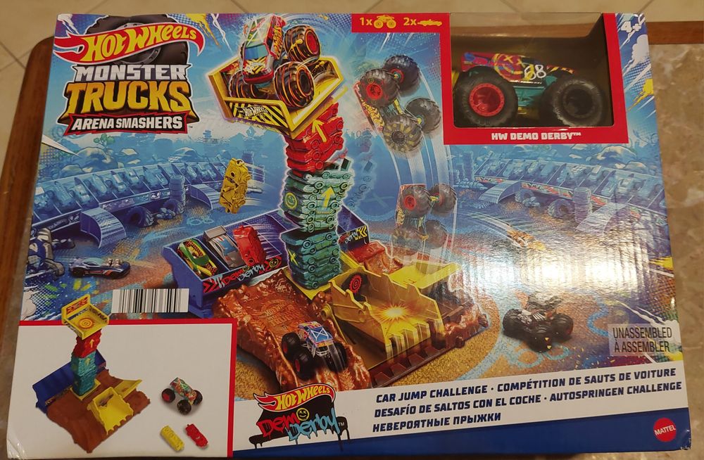 Hotwheels Monster Trucks arena smashers.