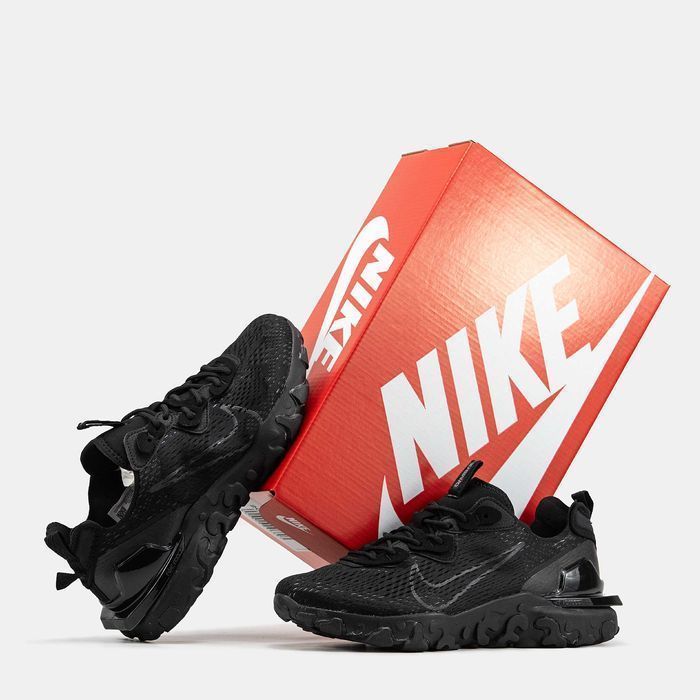 Кросівки Nike React Vision Black premium | Кроссовки Найк чоловічі