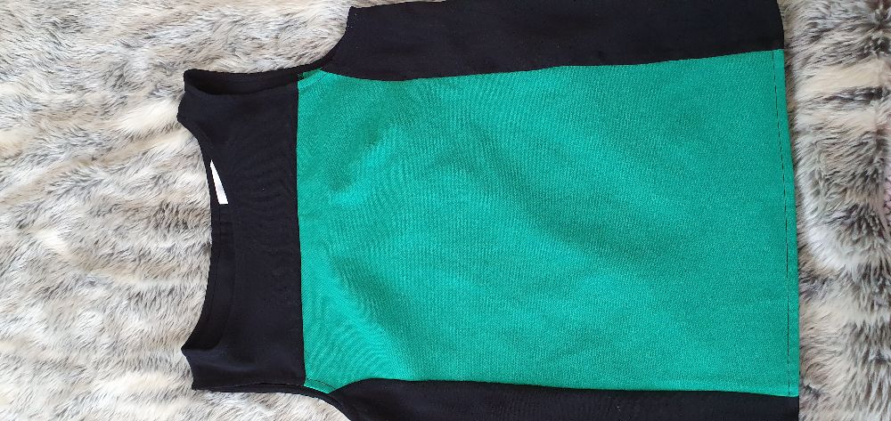 Bluzka promod zielono czarna L