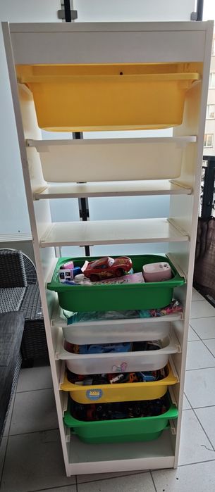 Regał IKEA TROFAST biały (sosna) + 6 pojemników | Stan IDEALNY | Warszawa